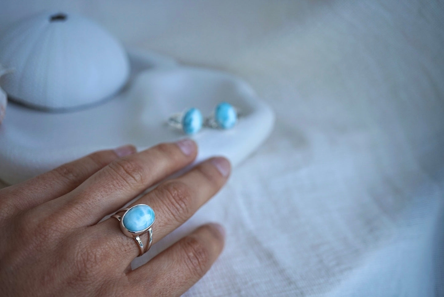 Larimar Split Band Ring