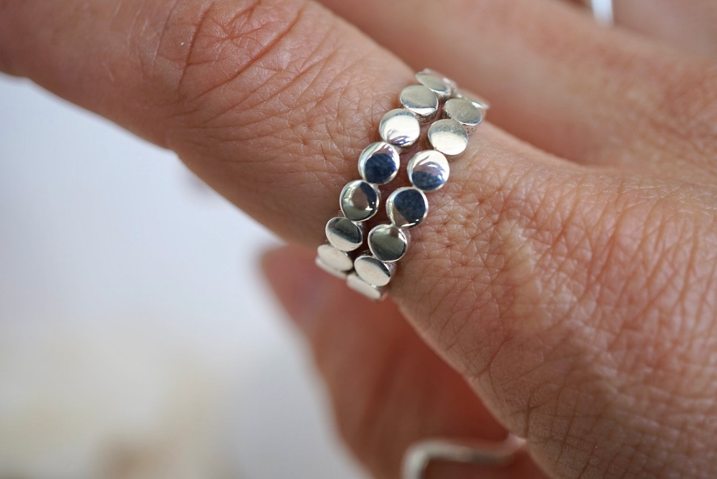 Plain Silver Dot Ring
