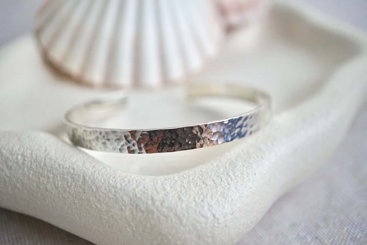 Hammered Silver Cuff