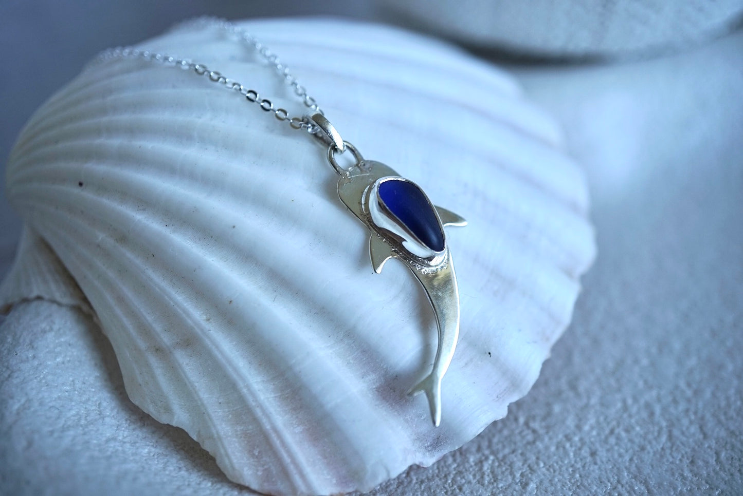 Deep Blue Whale Shark | Sea glass