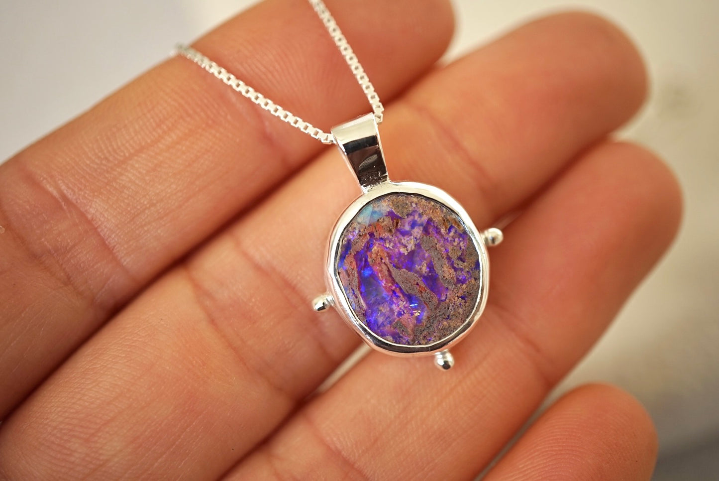 Petal Pendant - Boulder Opal