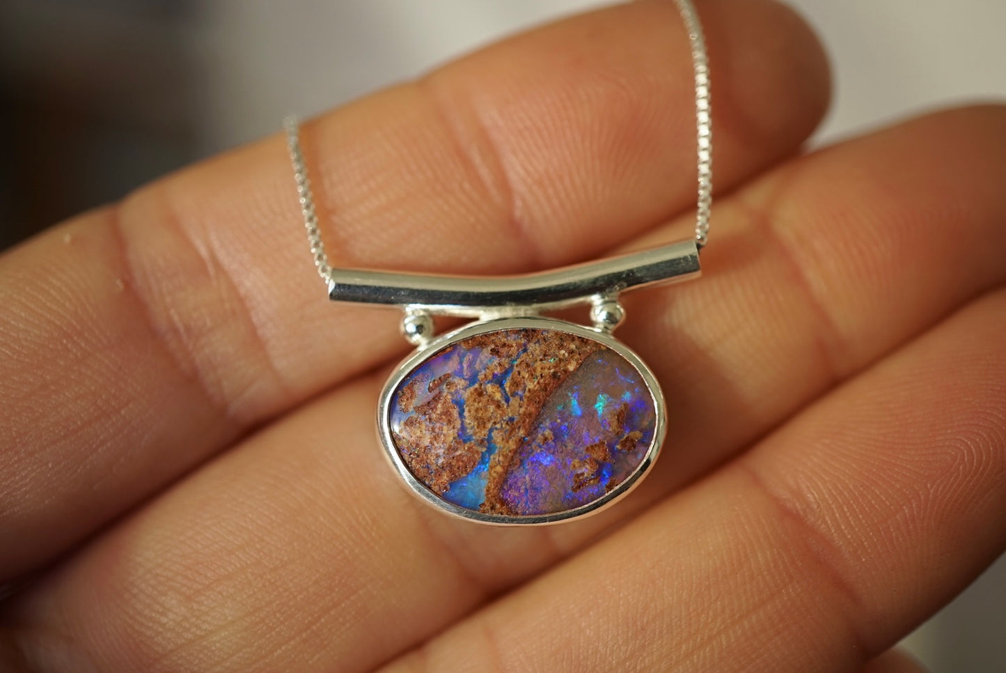 Luna Pendant - Boulder opal