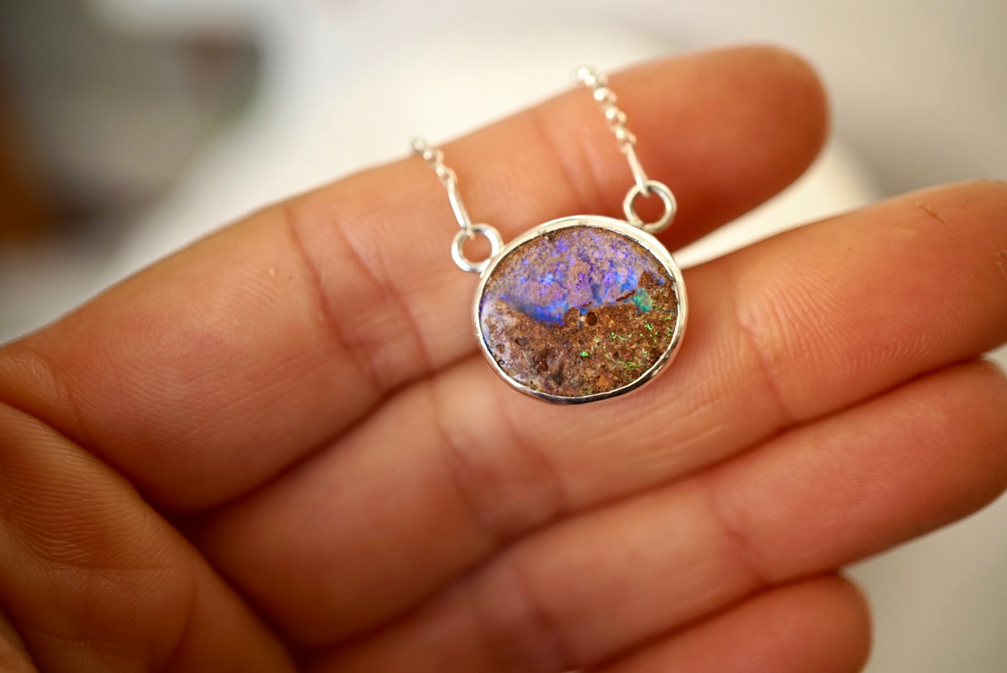 Iris Pendant - Boulder Opal
