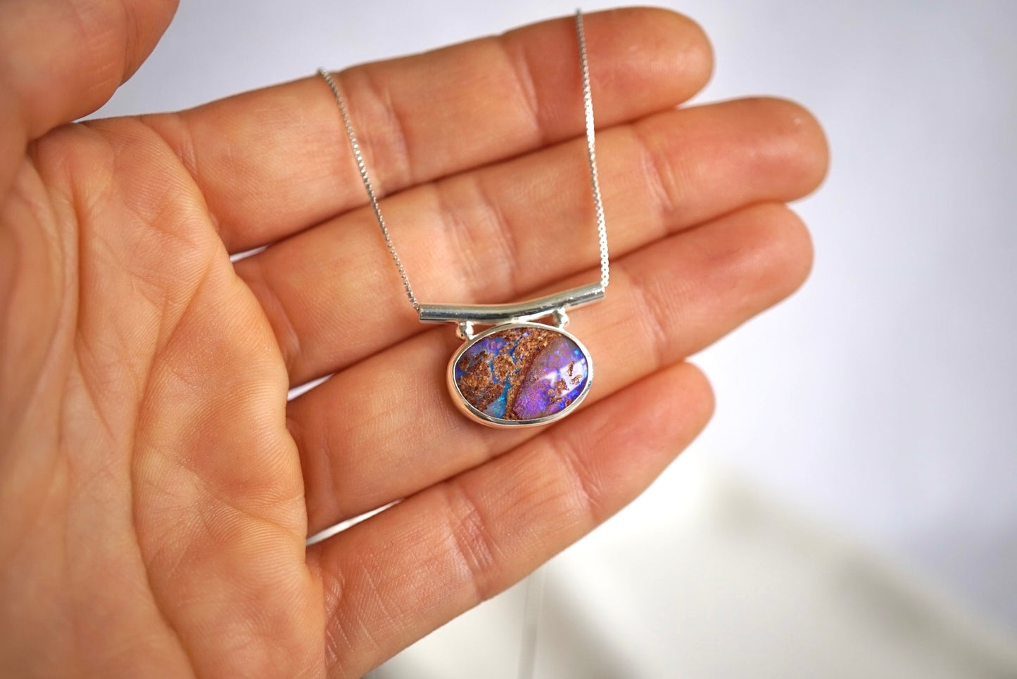Luna Pendant - Boulder opal