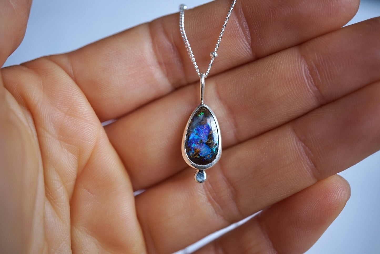 Lira - Boulder Opal Necklace