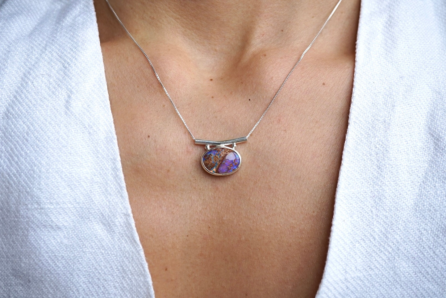 Luna Pendant - Boulder opal