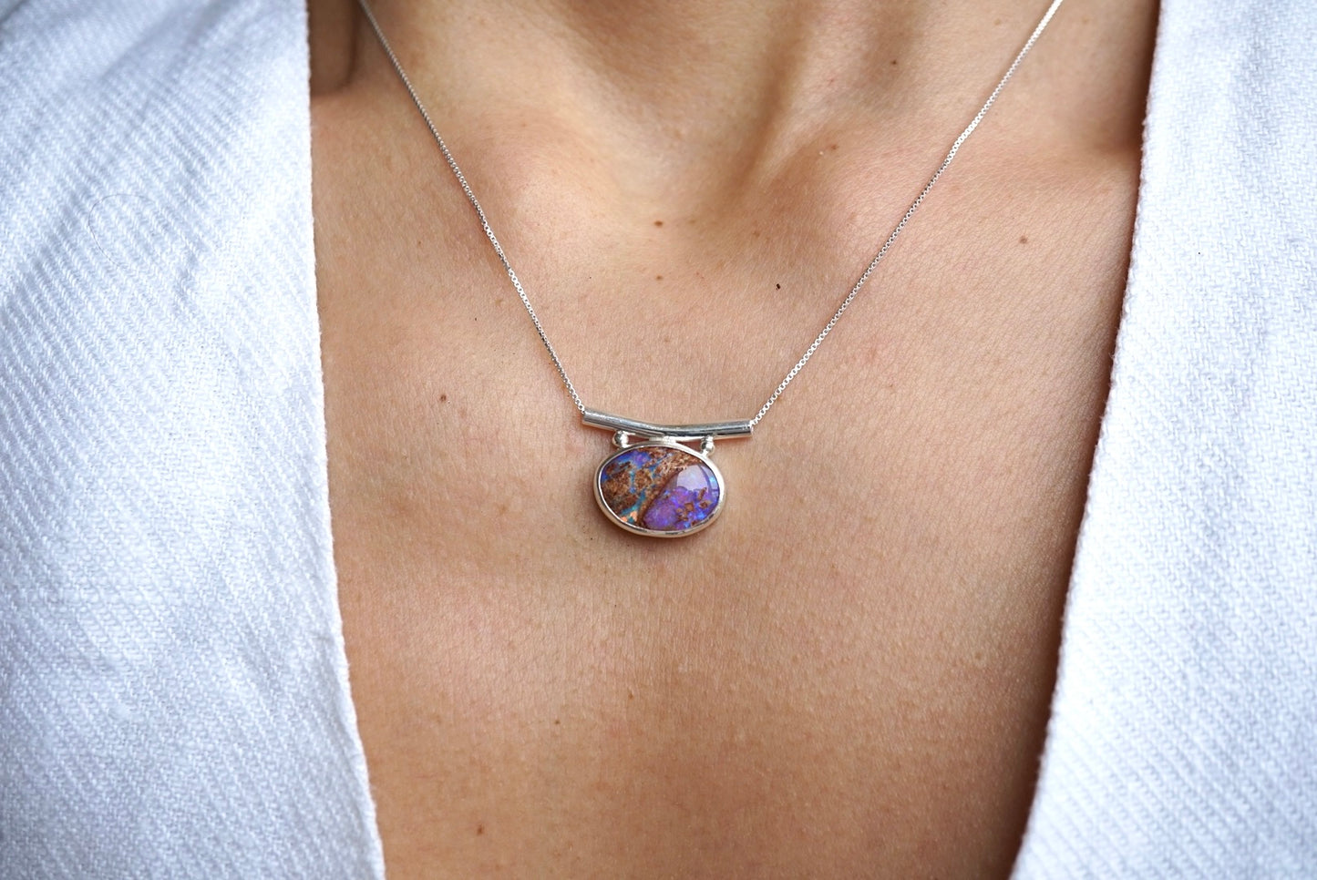 Luna Pendant - Boulder opal