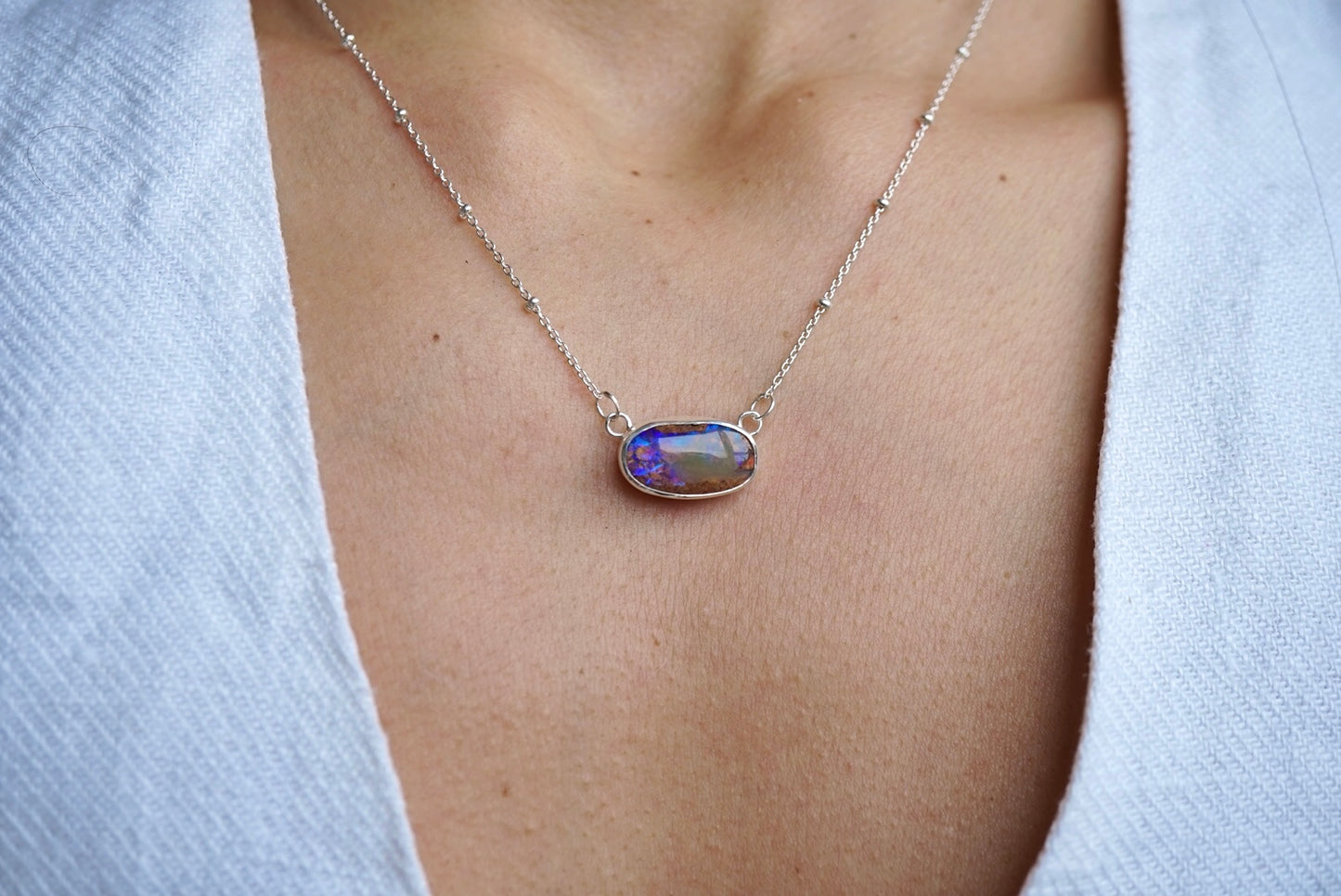 Solea - Boulder Opal Necklace
