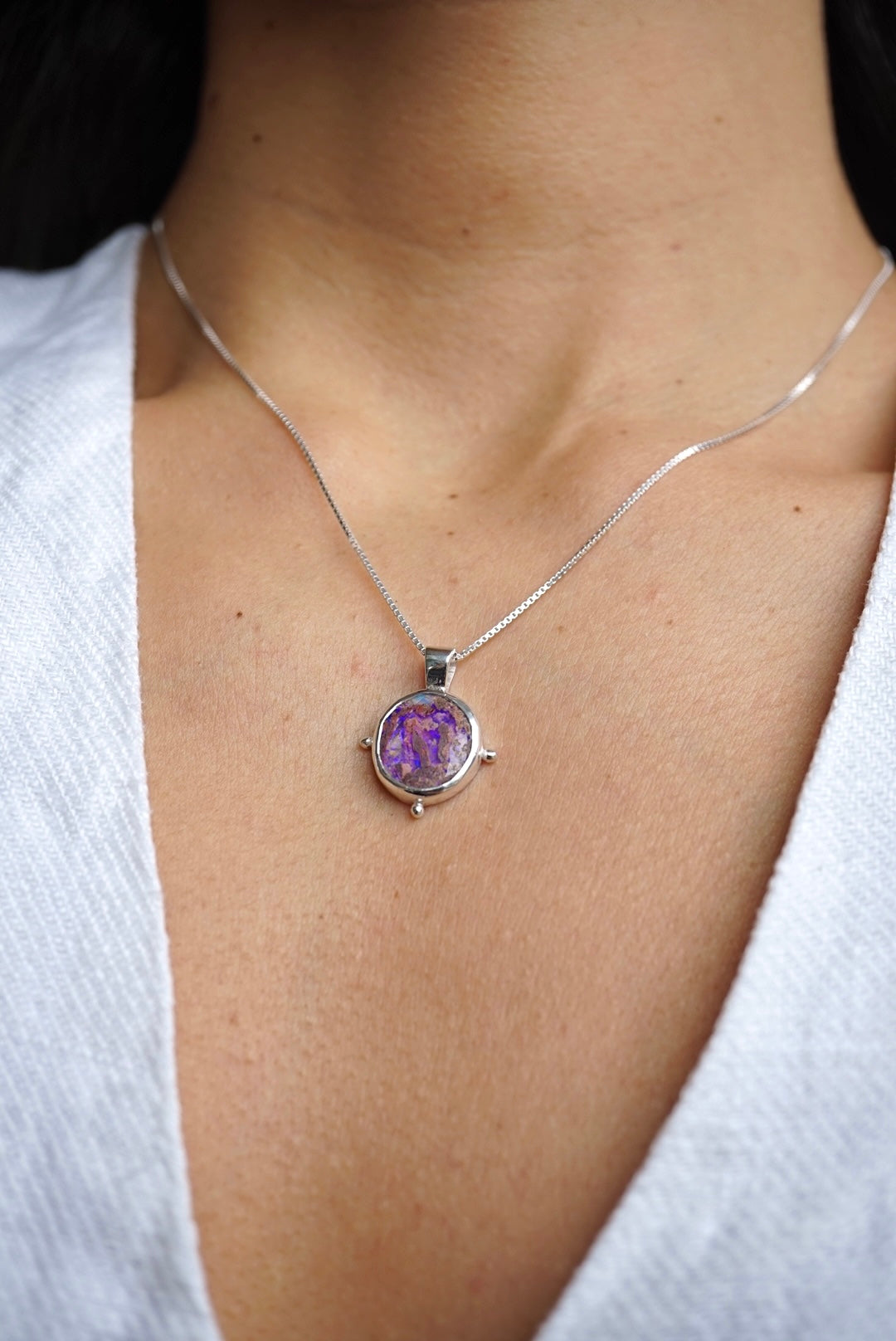 Petal Pendant - Boulder Opal