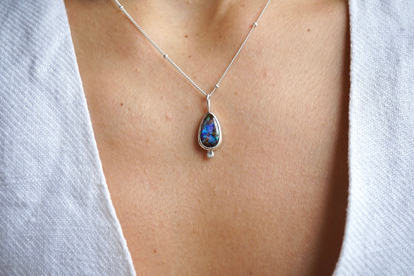 Lira - Boulder Opal Necklace