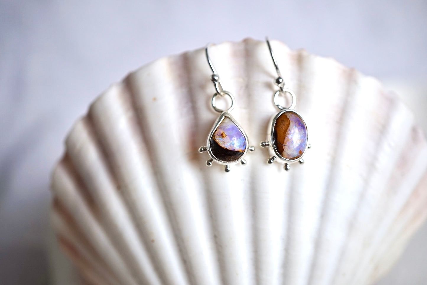 Twilight Boulder Opal Earrings