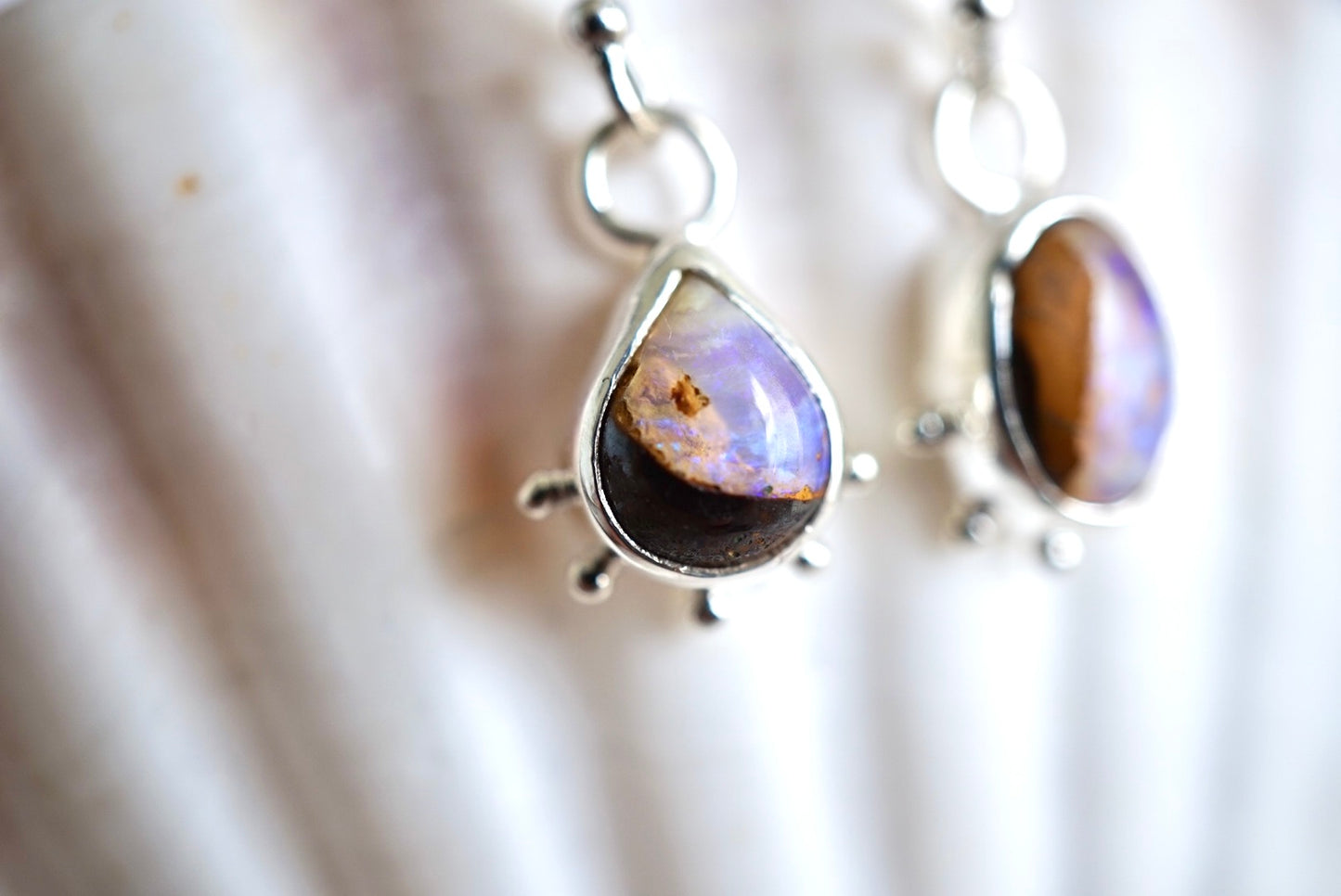 Twilight Boulder Opal Earrings