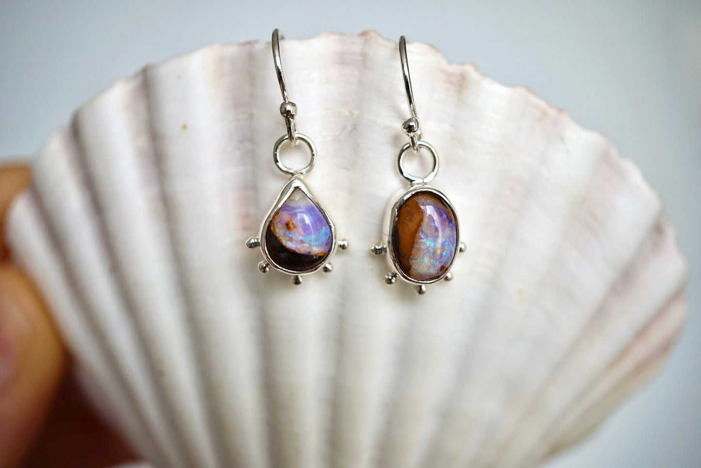 Twilight Boulder Opal Earrings