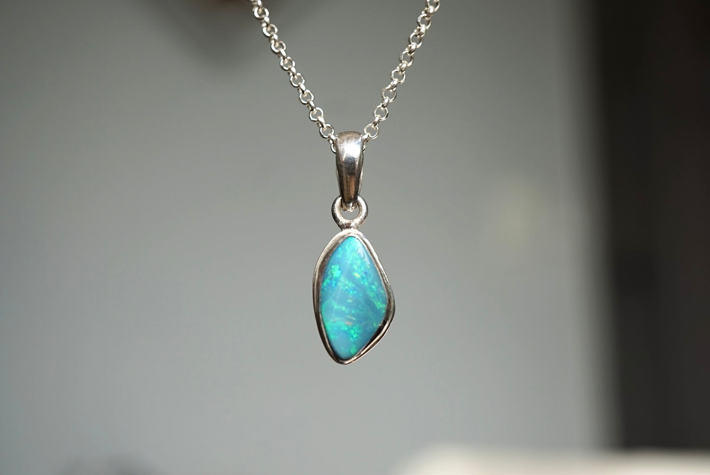 Aqua — Opal Pendant