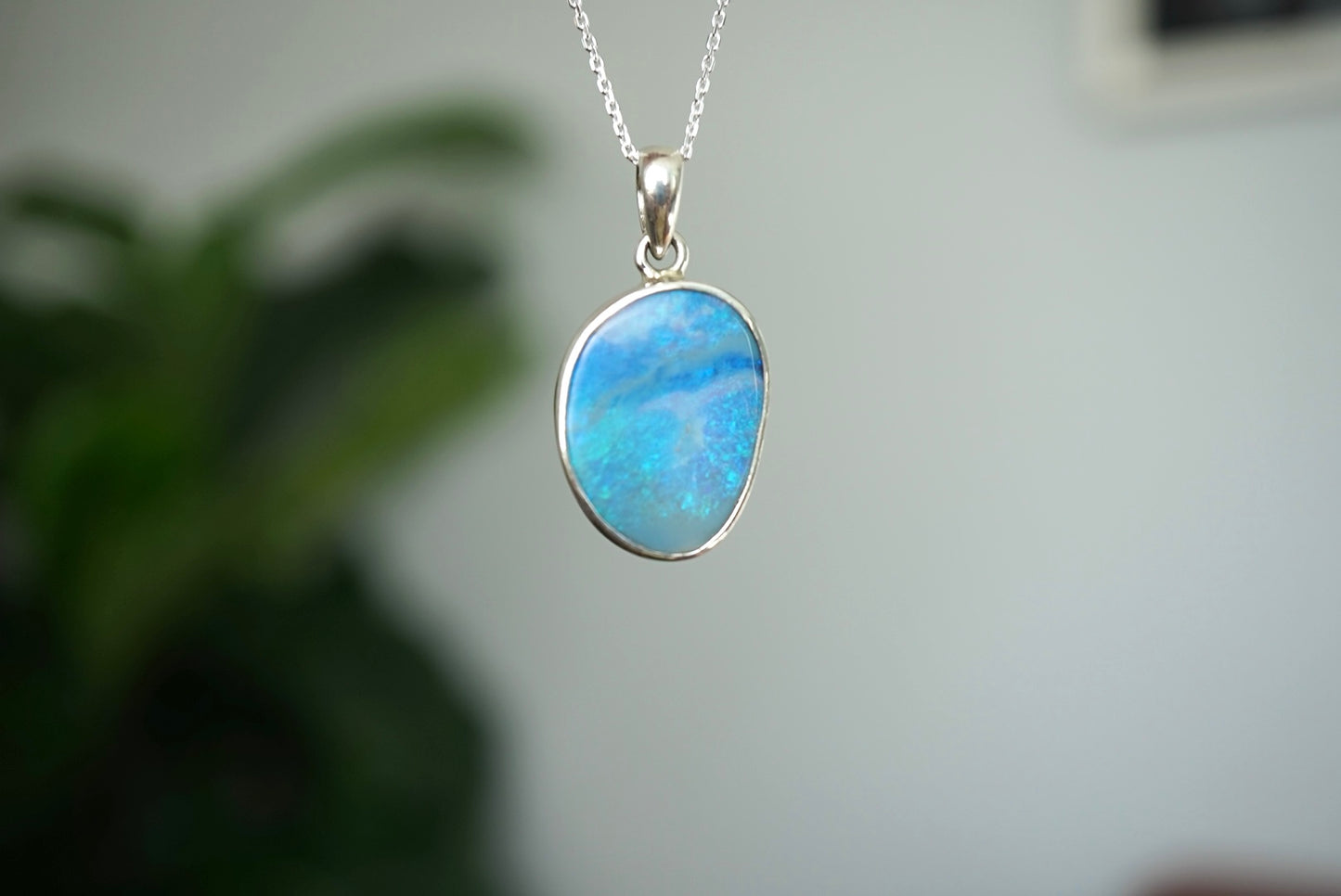 Bayview - Solid Lightning Ridge Opal Pendant