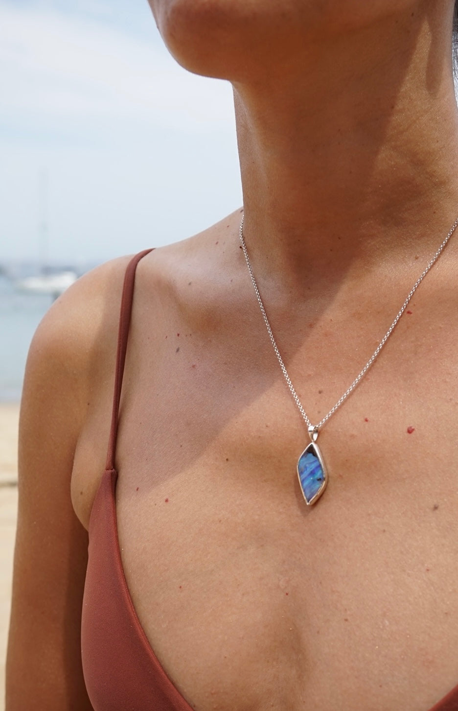 Mar - Solid opal Necklace