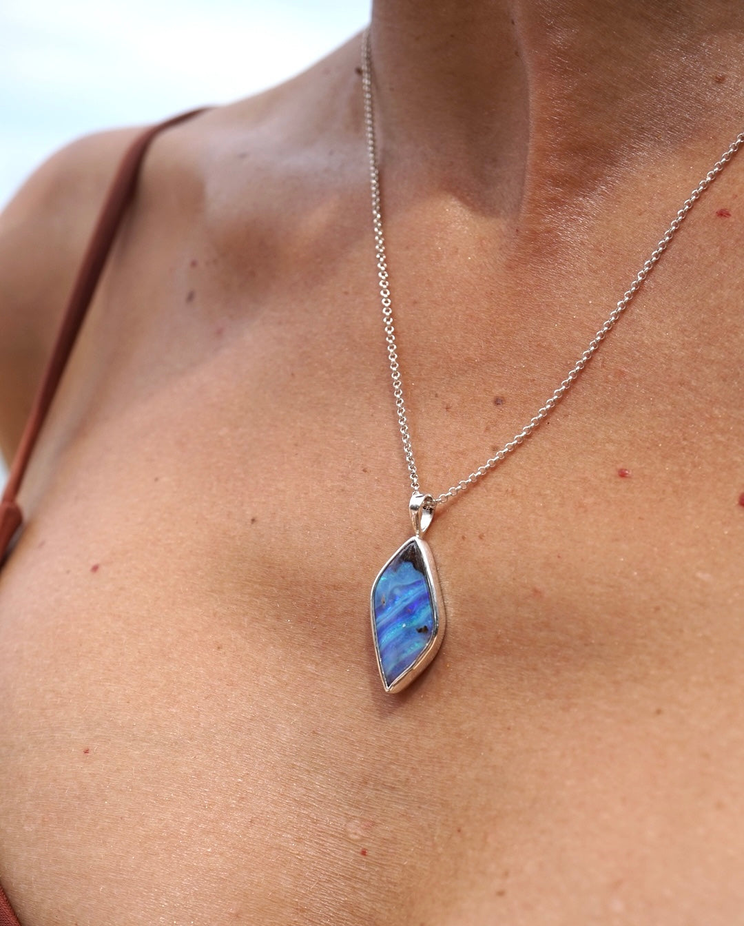 Mar - Solid opal Necklace