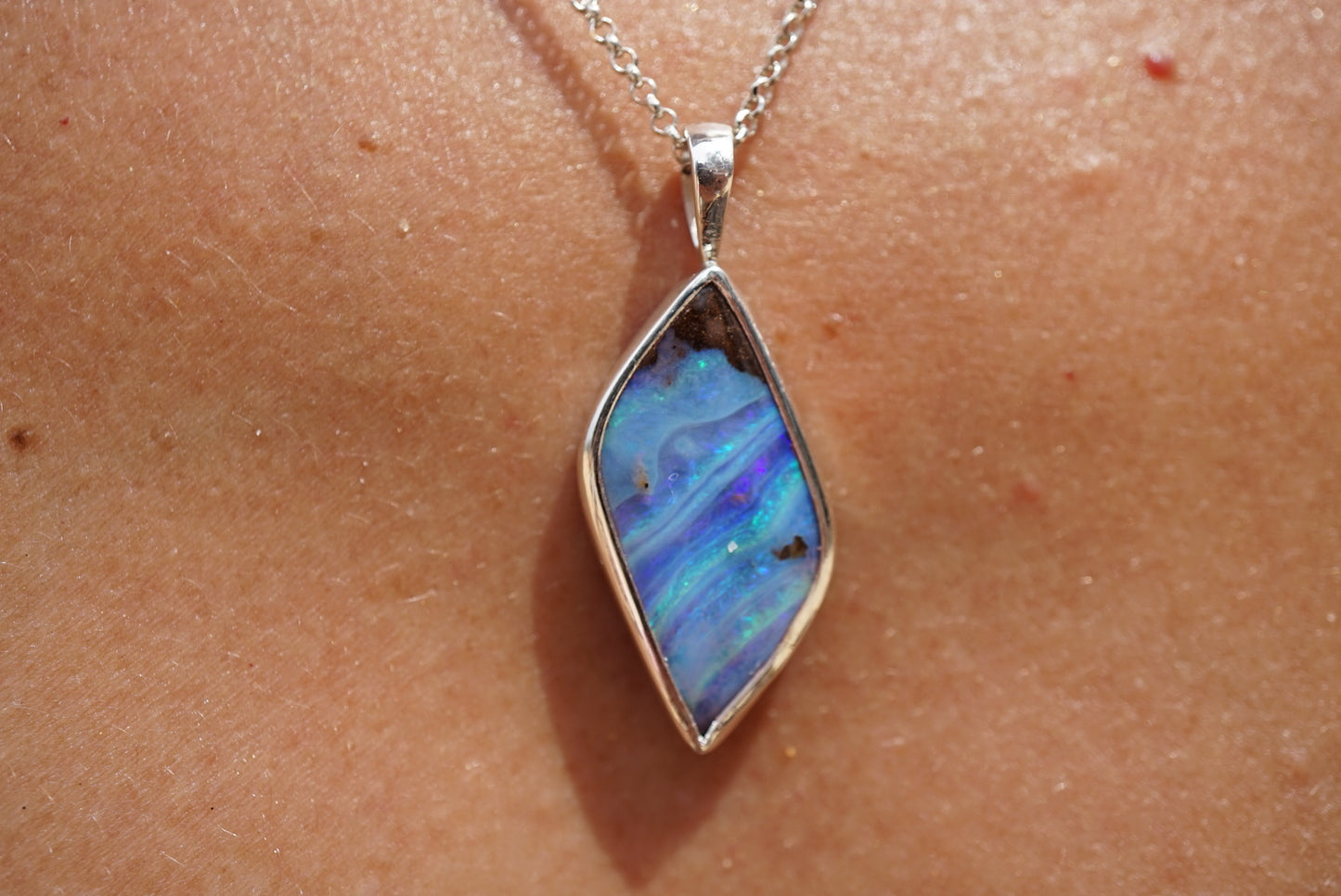 Mar - Solid opal Necklace