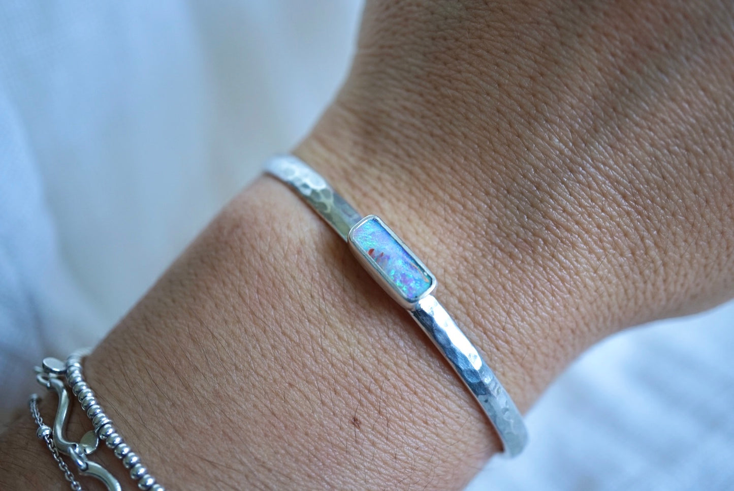 Ava - Pipe Opal Cuff Bracelet