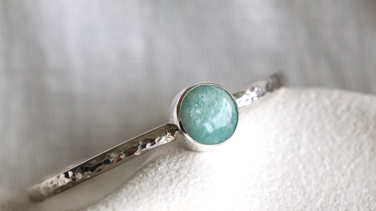 Amazonite Hammered Cuff