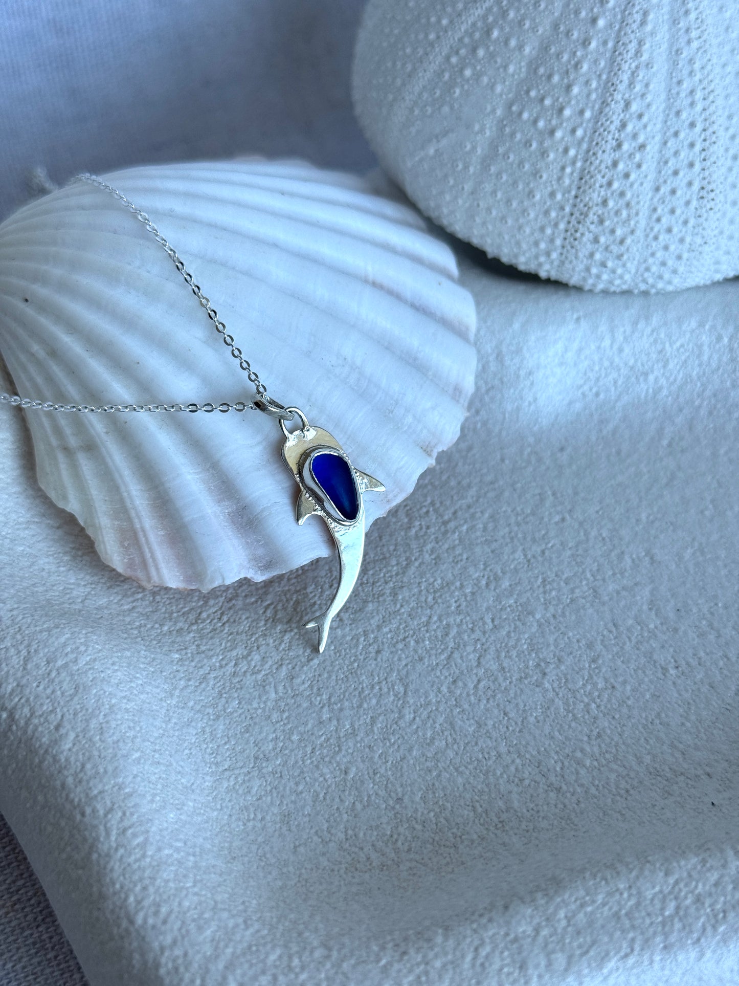 Deep Blue Whale Shark | Sea glass