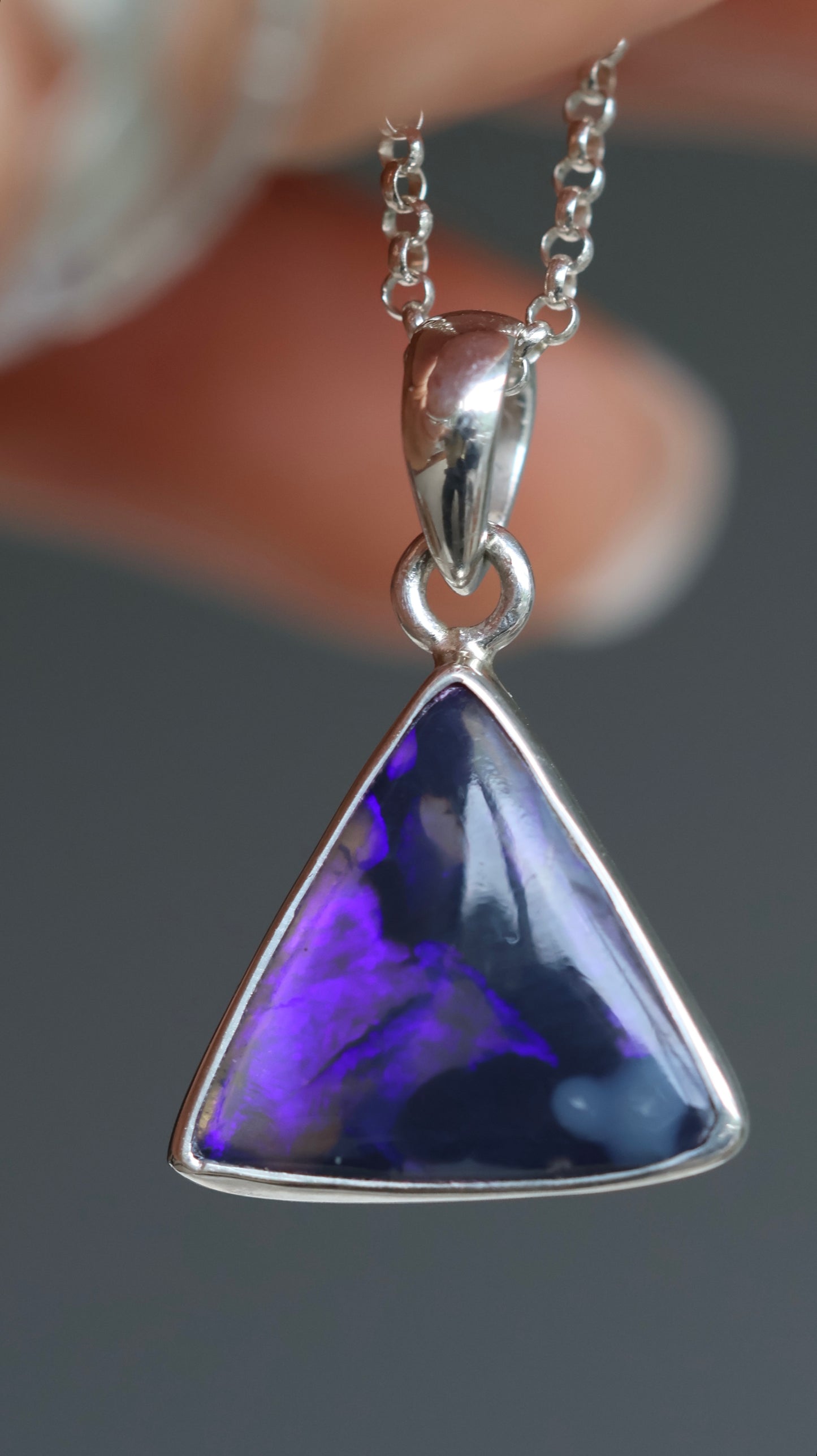 Purple - Solid Opal Pendant