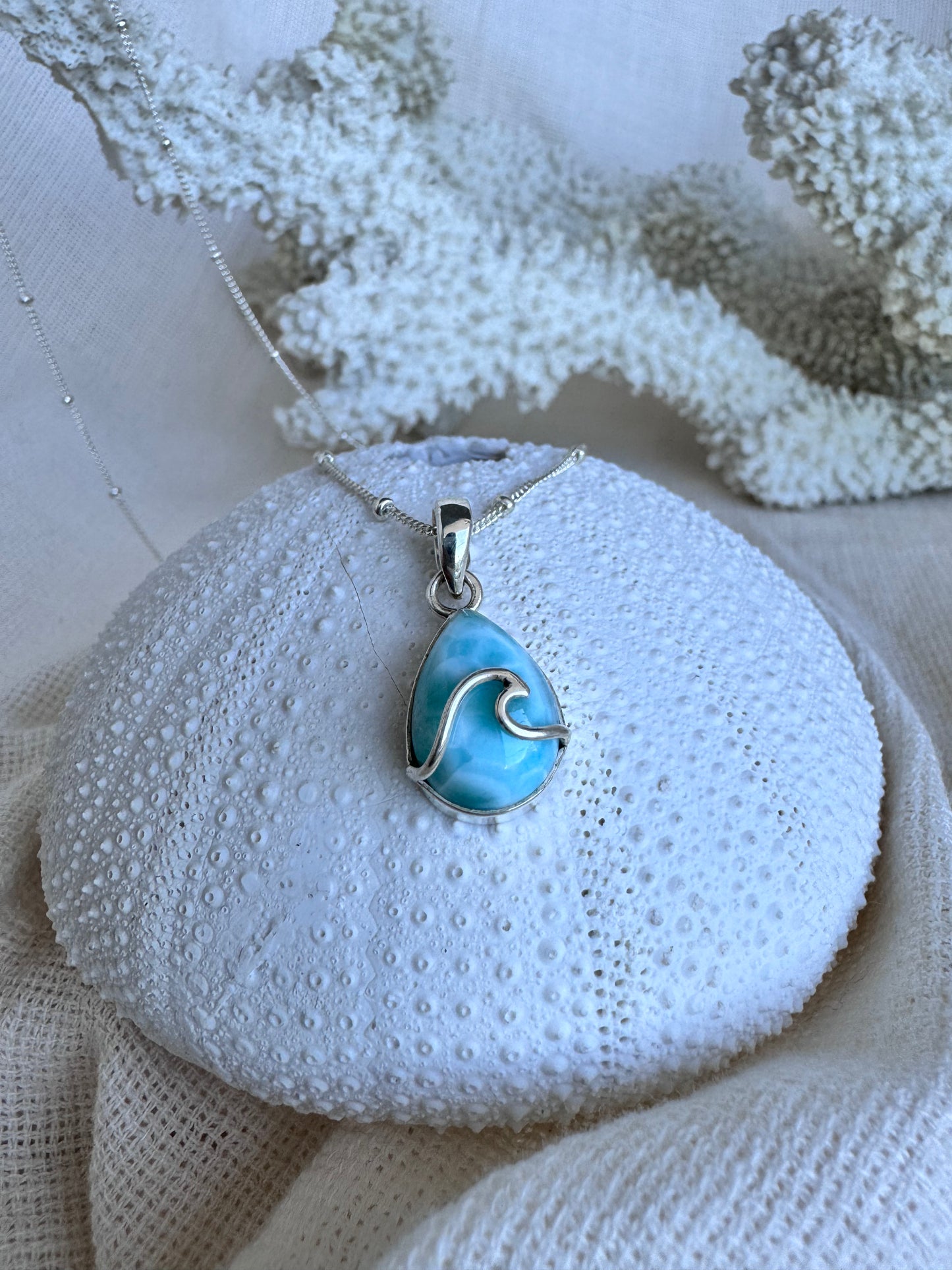Wave Larimar - Necklace
