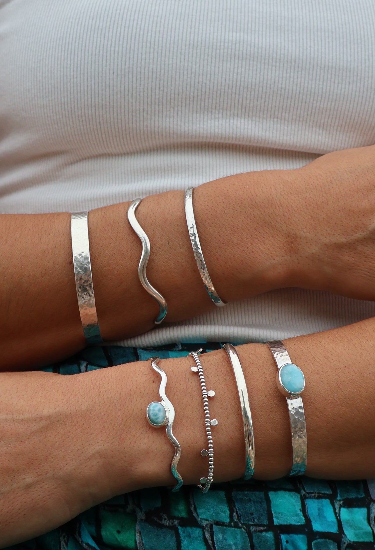 Hammered Silver Cuff