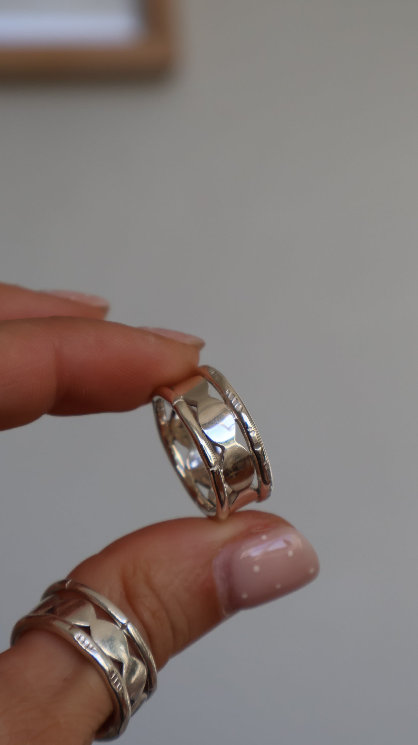 Triple texture Ring