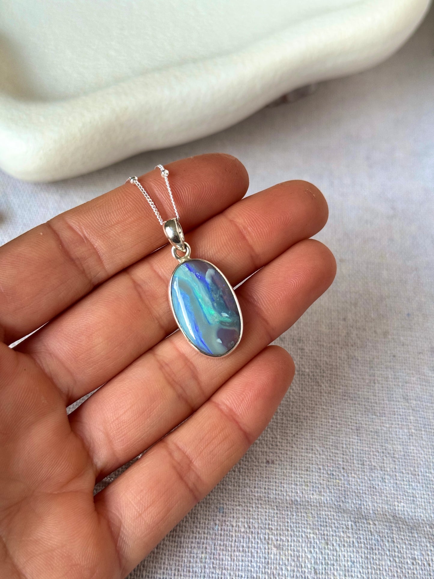 Ella - Lightning Ridge Opal Necklace
