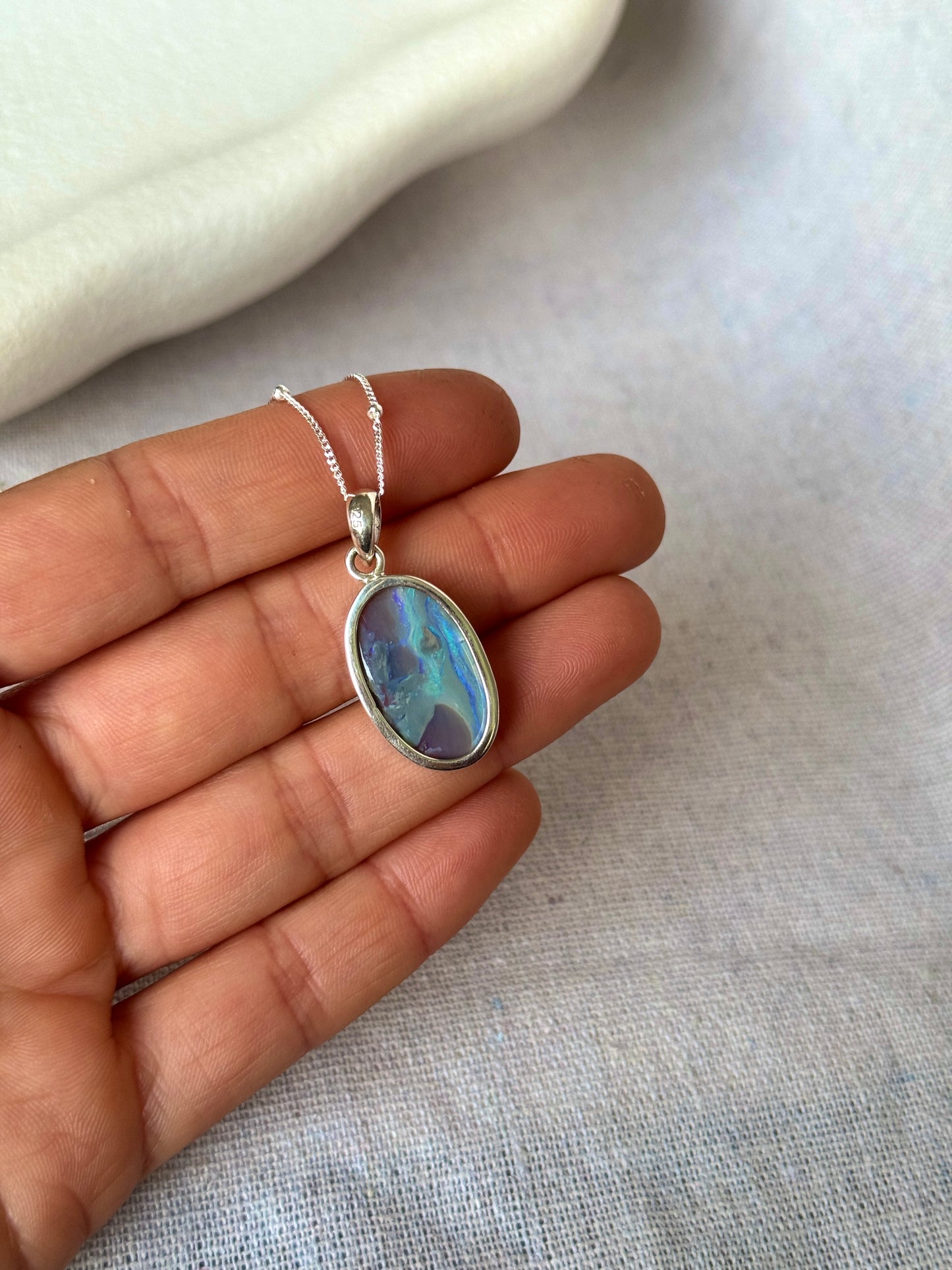 Ella - Lightning Ridge Opal Necklace