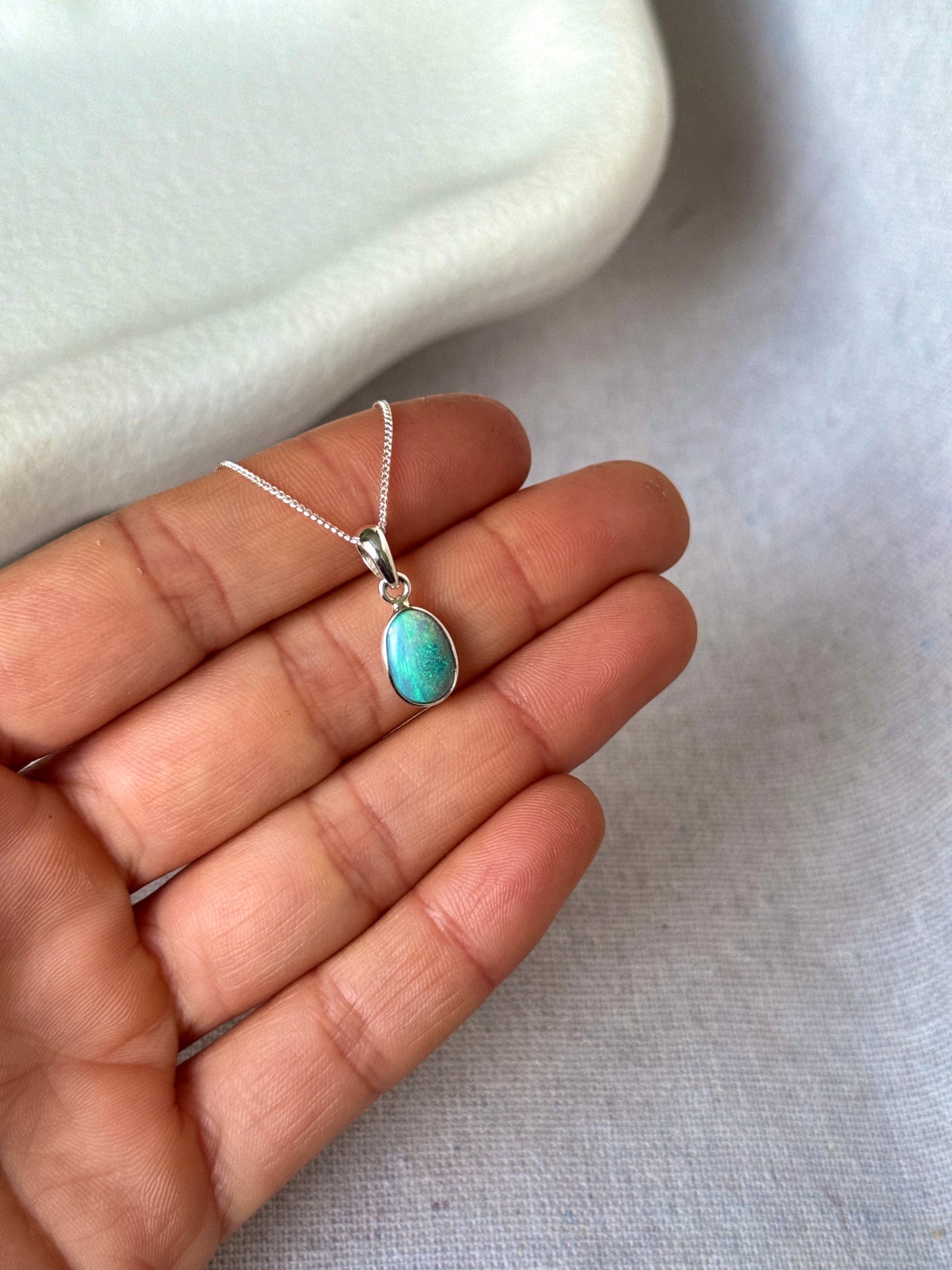 Minta - Lightning Ridge Opal Necklace