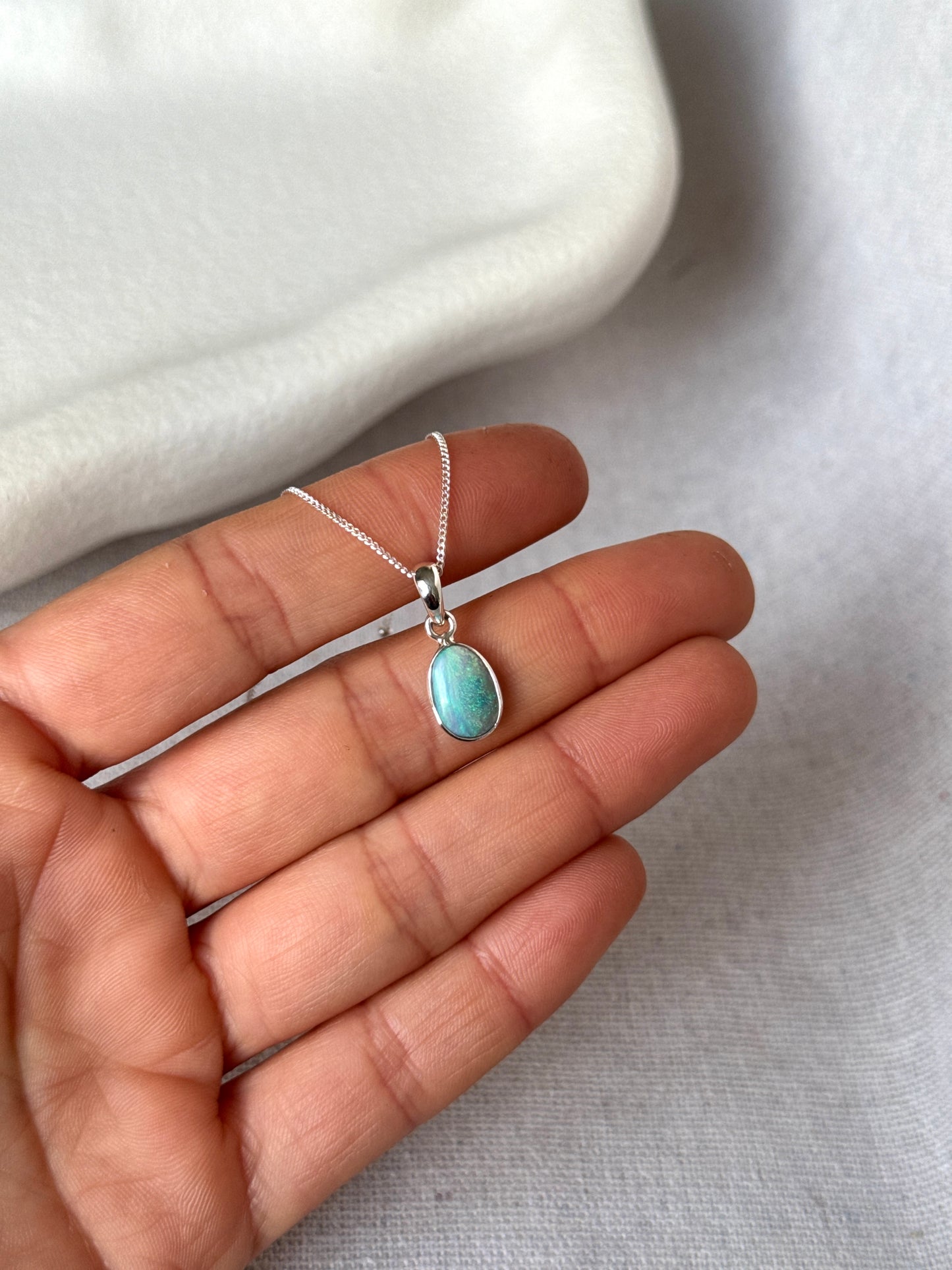Minta - Lightning Ridge Opal Necklace