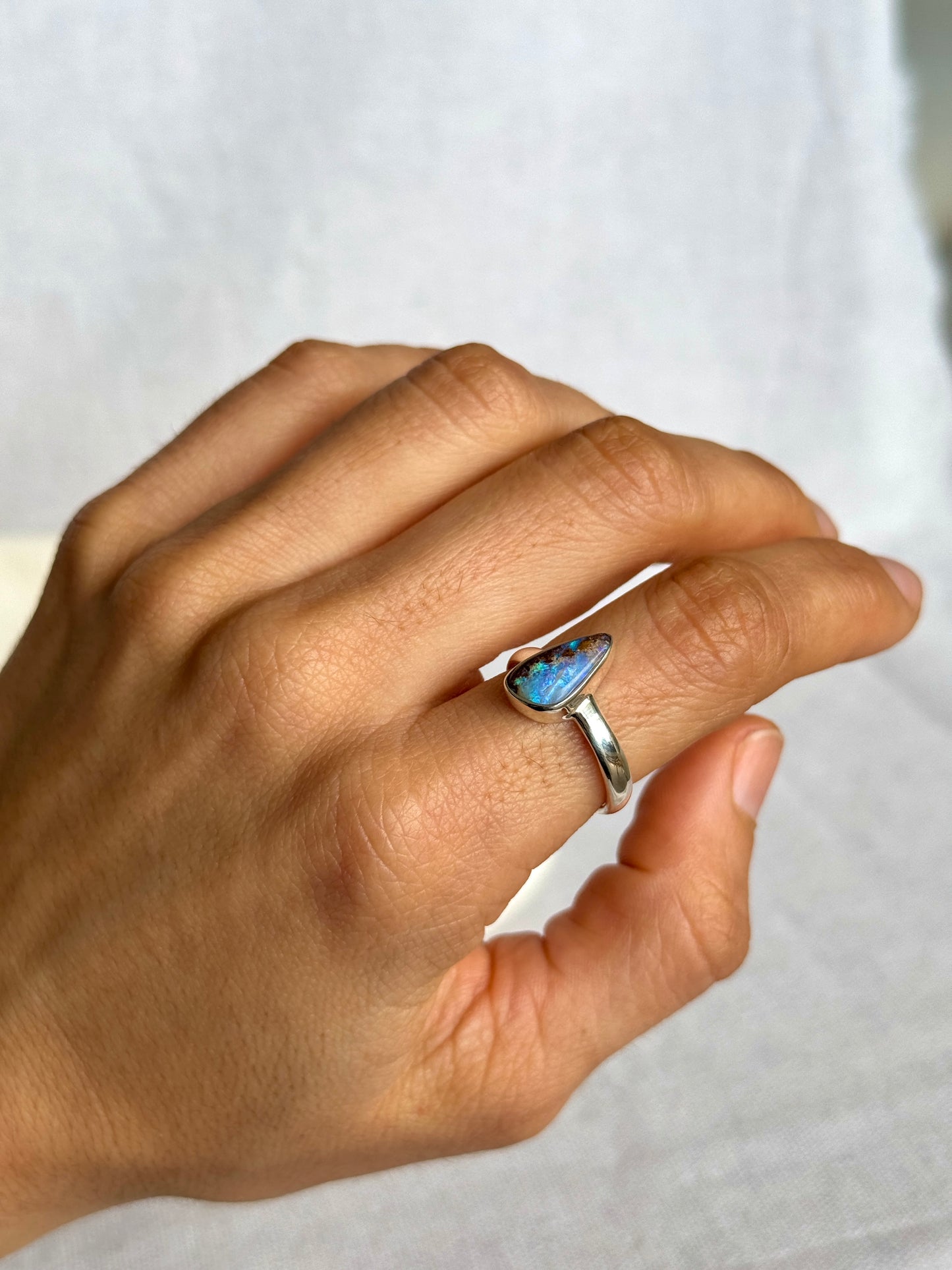 Isla - Boulder Opal Ring – Size Q