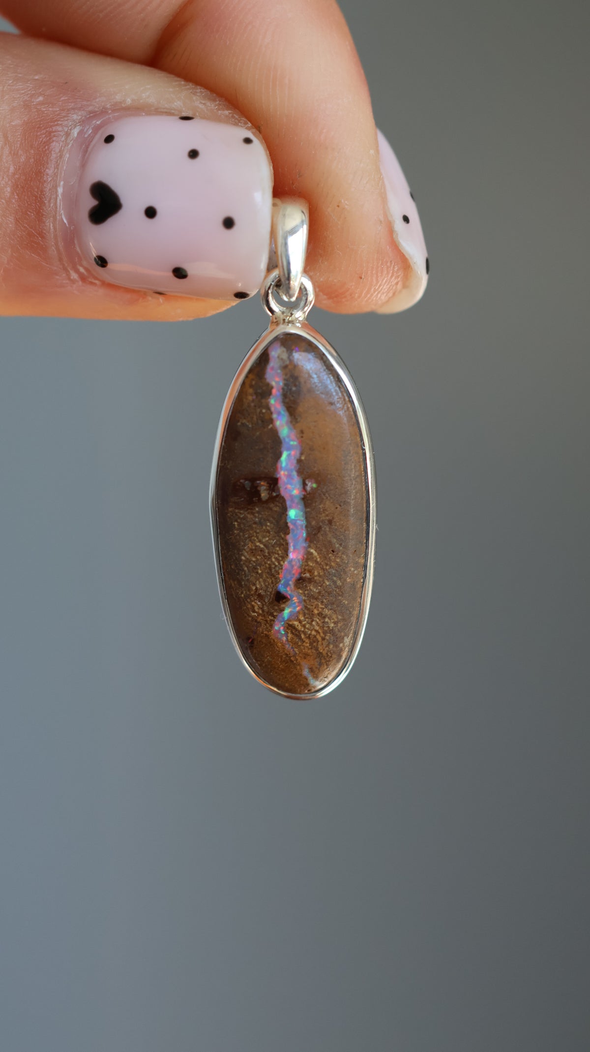 Solid Boulder Opal Pendant