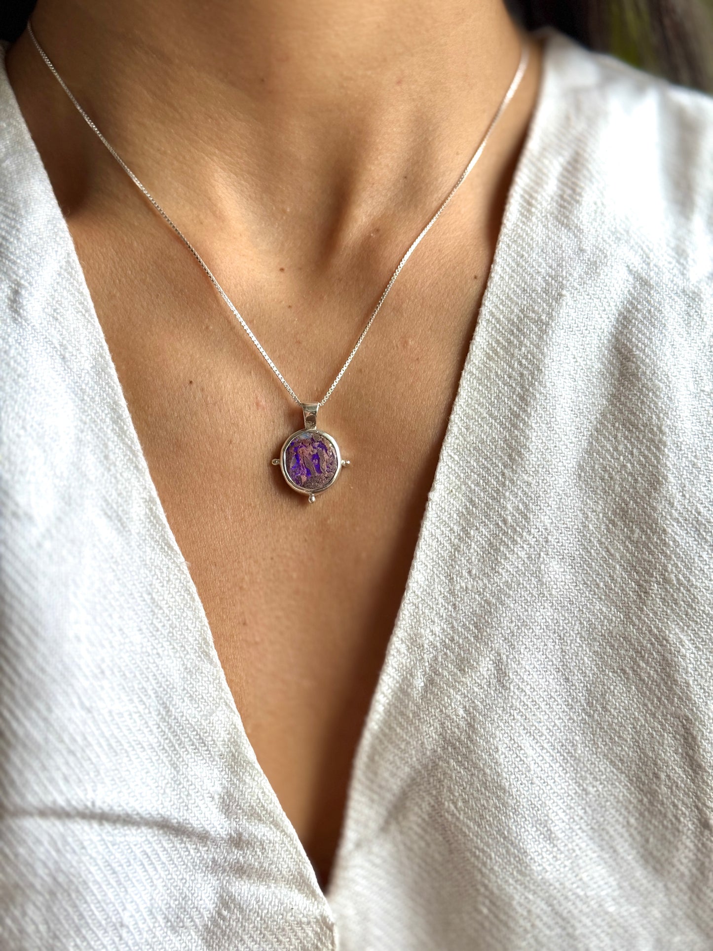 Petal Pendant - Boulder Opal