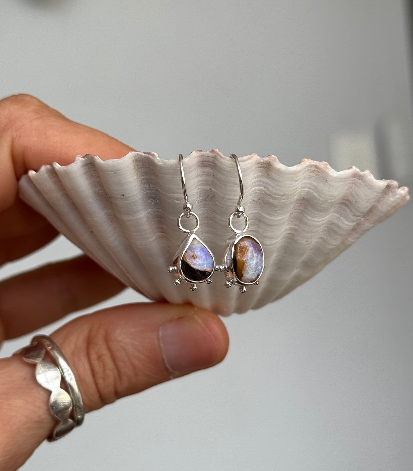 Twilight Boulder Opal Earrings