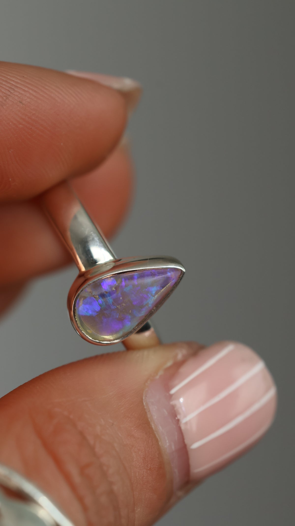 Crystal Opal Ring 8(Q)