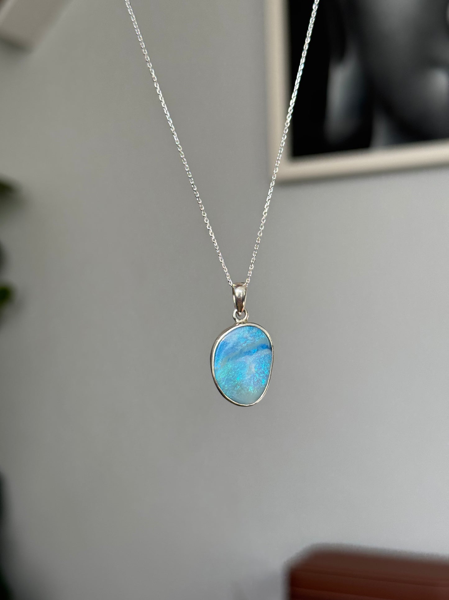 Bayview - Solid Lightning Ridge Opal Pendant