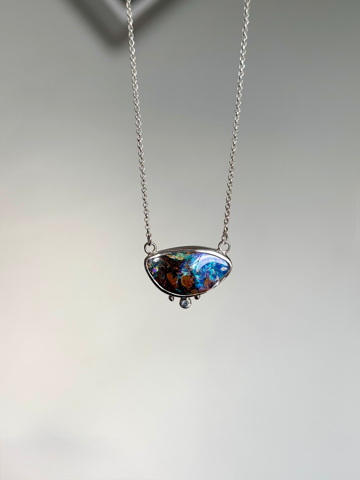 Cenit - Solid Boulder Opal Necklace