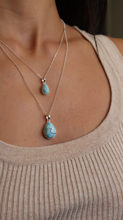 Wave Larimar - Necklace