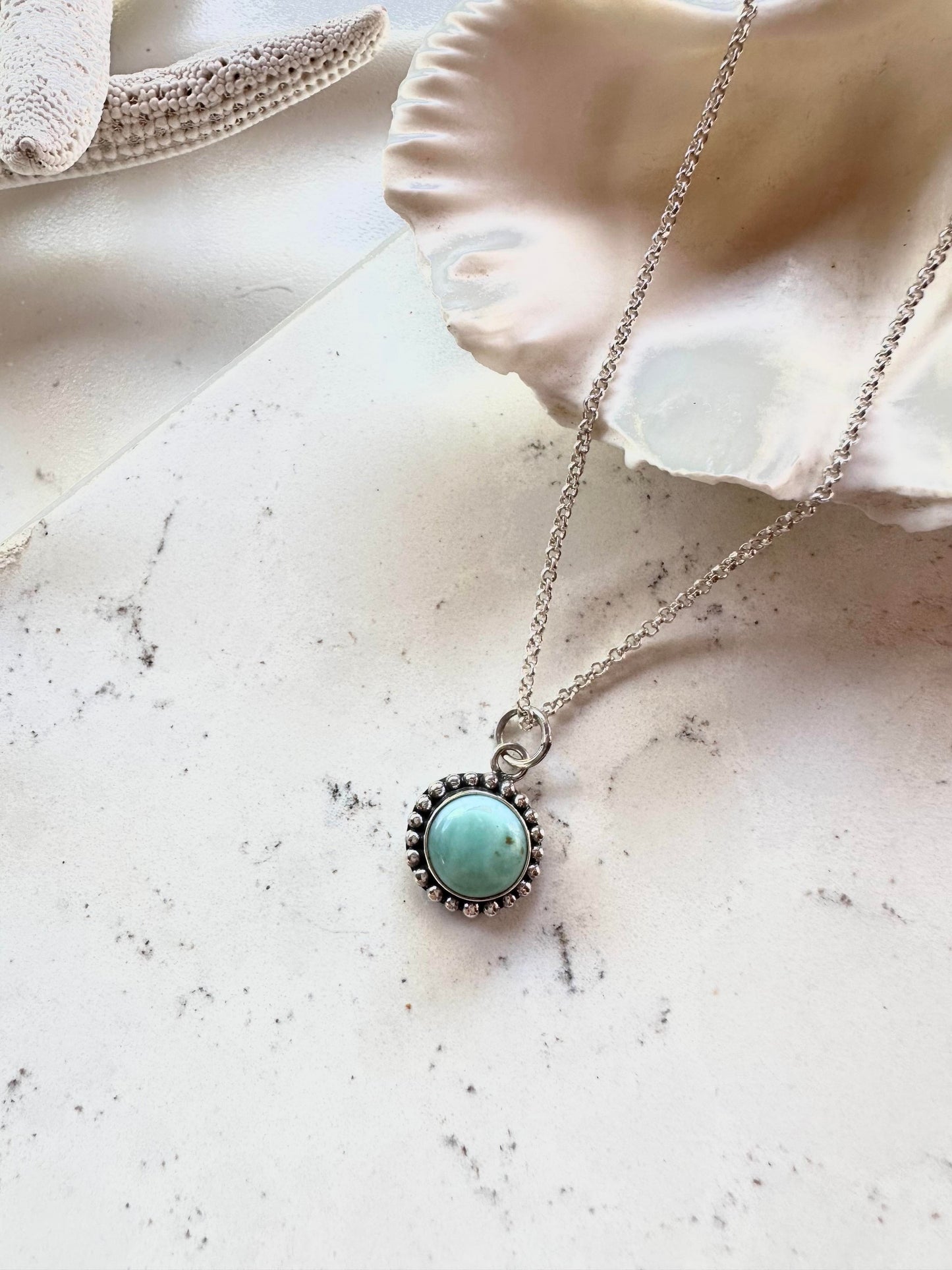 Adda Necklace - Larimar