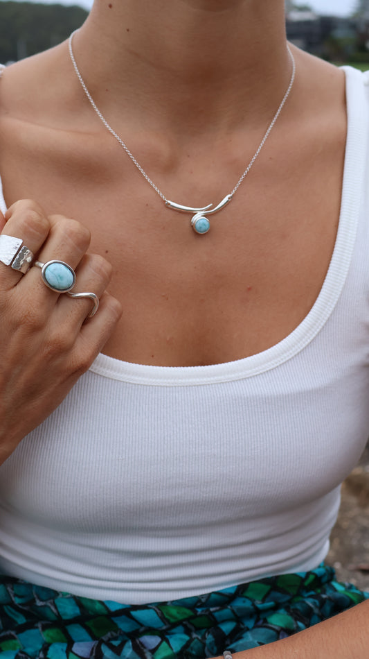 Ondas - Larimar Necklace