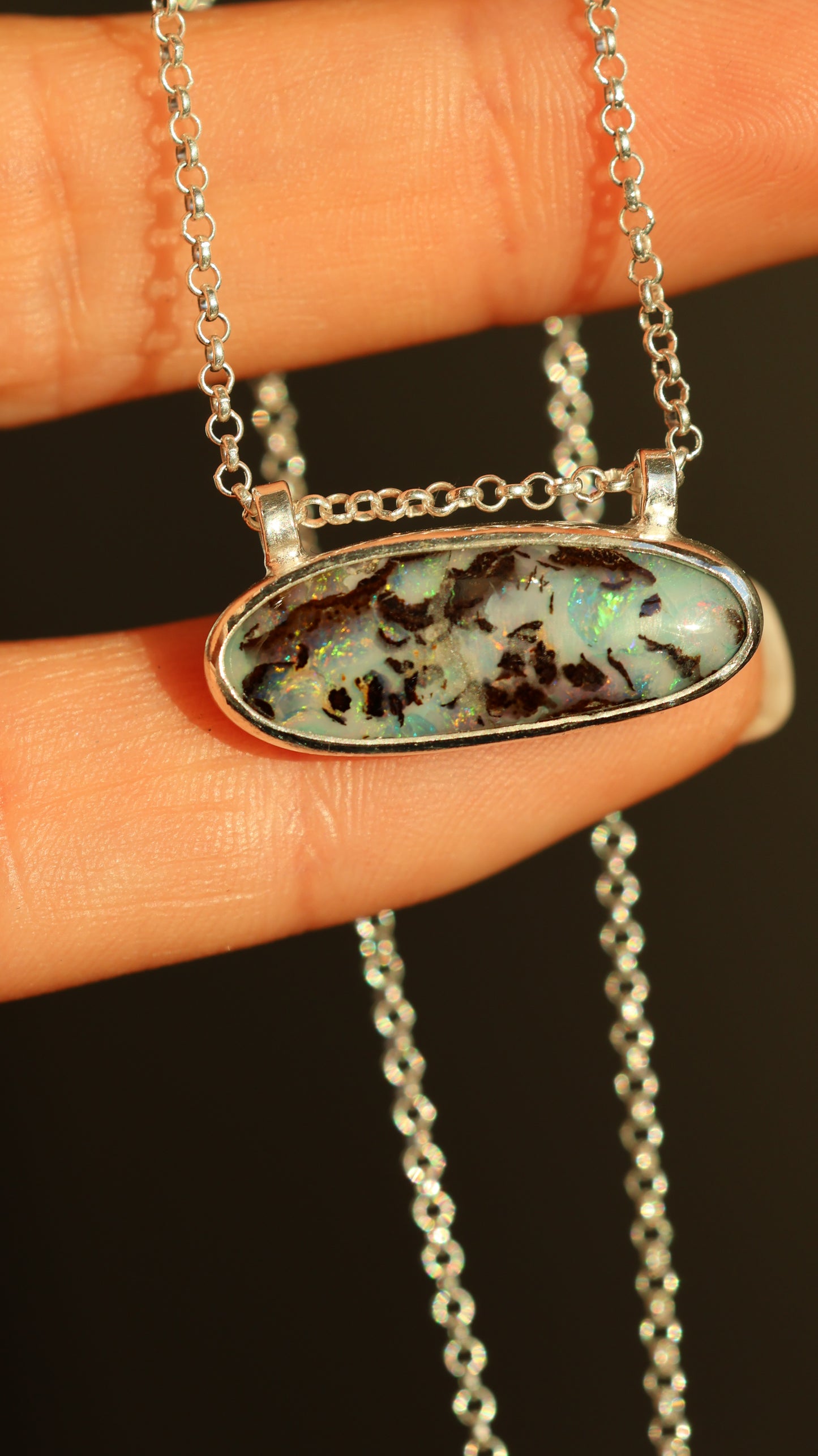 Boulder opal Necklace