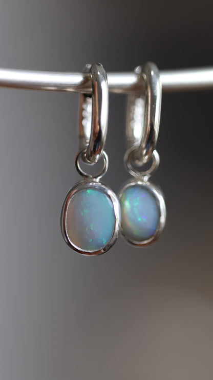 Sea Mist Opal Hoops