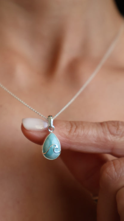 Wave Larimar - Necklace