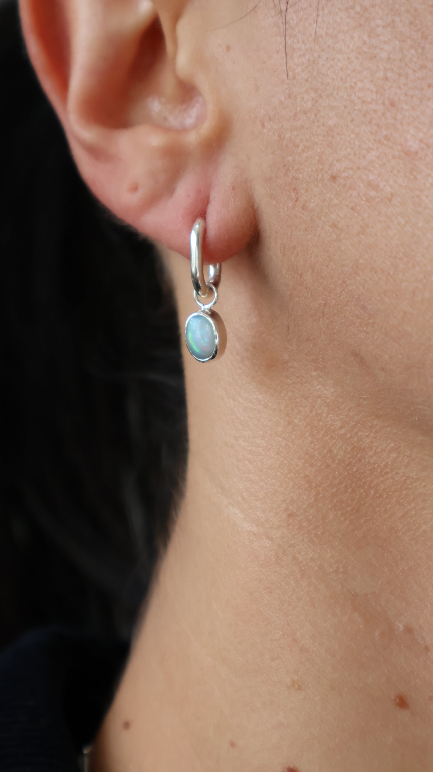 Sea Mist Opal Hoops