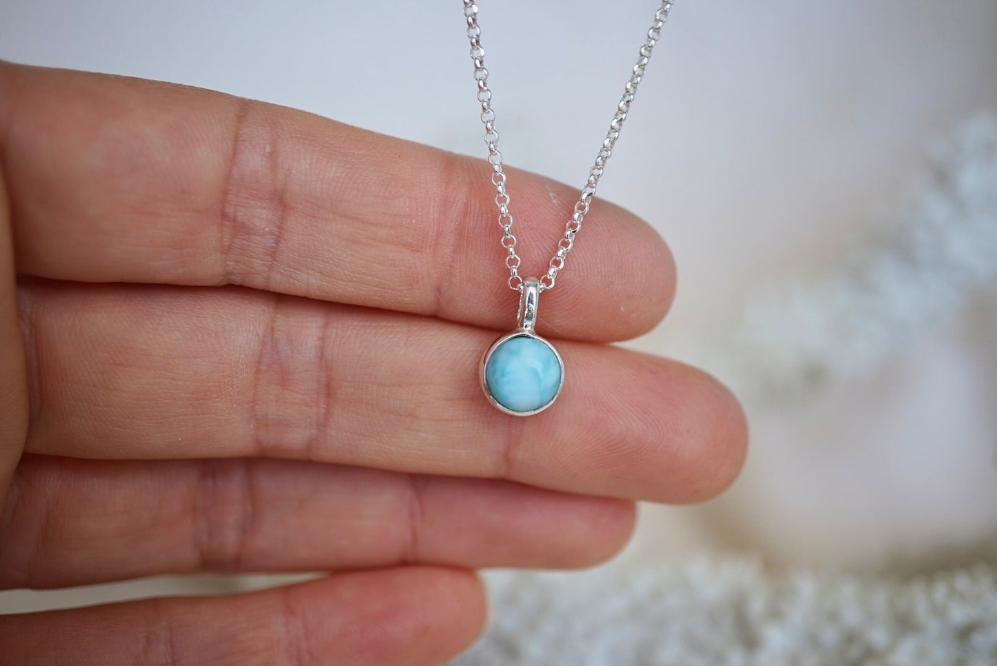 Halia Necklace - Larimar