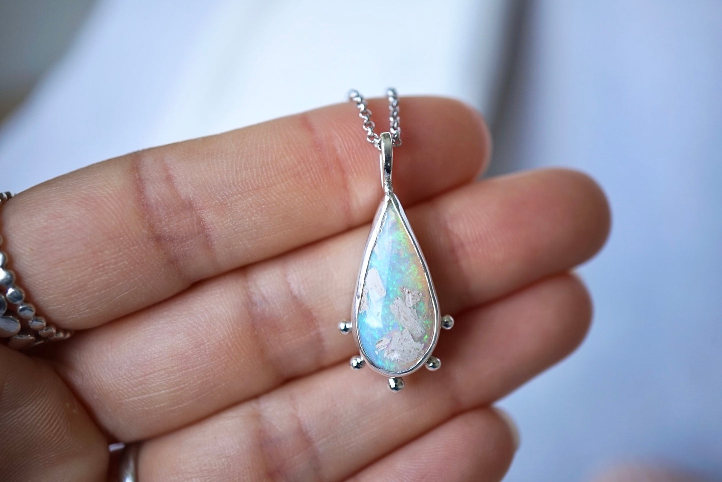 Aura Pendant - Solid Australian Opal