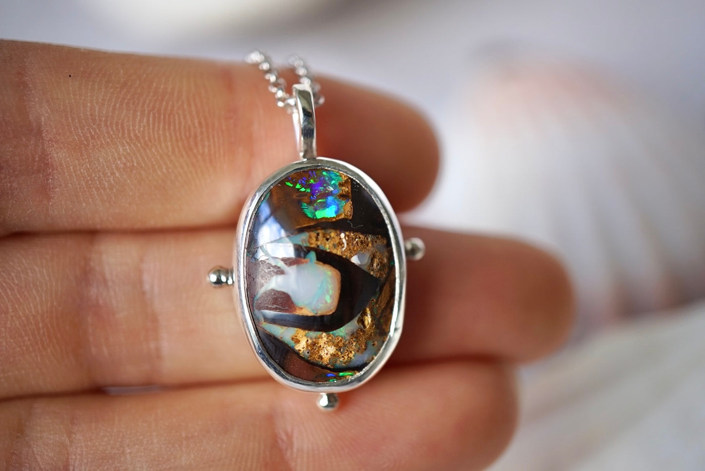 Sierra - Australian Boulder Opal Pendant